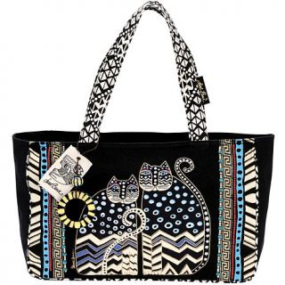 Medium Spotted Cats Tote with Zipper