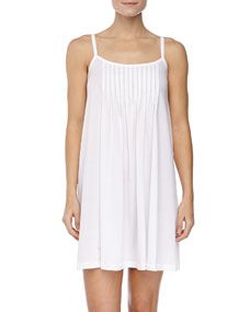 Hanro Juliet Pleated Babydoll Gown, White