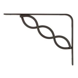 Rubbermaid 6 in. L x 8 in. H Bronze Steel Celtic Scroll Decorative Shelf Bracket 1877646