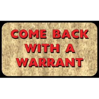 Rivers Edge Products Door Mat 30"x18" Come Back w/Warrant 1872