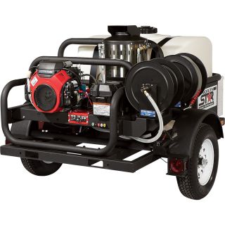 NorthStar Hot Water Pressure Washer — 4000 PSI, 4.0 GPM, Honda Engine, Trailer Mounted  Gas Hot Water Pressure Washers