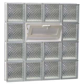 REDI2SET Diamond Pattern Frameless Replacement Glass Block Window (Rough Opening: 42 in x 30 in; Actual: 40.25 in x 29 in)