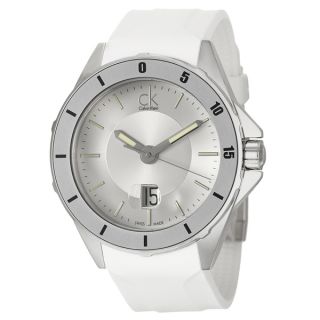 Calvin Klein Mens Play White Stainless Steel Swiss Quartz Watch