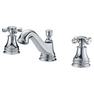 ANZZI Melody Series 8 in. Widespread 2 Handle Mid Arc Bathroom Faucet in Polished Chrome L AZ007