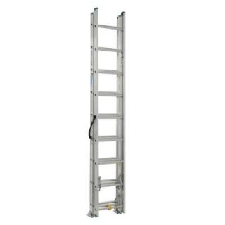 Werner 24 ft. Aluminum 3 Section Compact Extension Ladder with 225 lb. Load Capacity Type II Duty Rating D1224 3