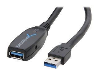 SABRENT USB 3X5M 16 ft. Black USB 3.0 Active Extension Booster Cable