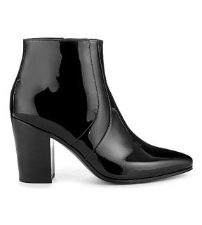 SAINT LAURENT   Patent leather ankle boots
