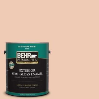 BEHR Premium Plus 1 gal. #240E 2 Peach Bud Semi Gloss Enamel Exterior Paint 505001