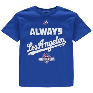 Majestic L.A. Dodgers Youth Royal 2015 Postseason Always Roadmark T Shirt