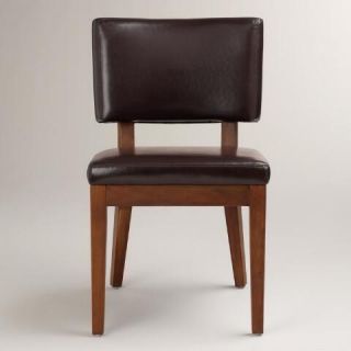 Espresso Bonded Leather Sophia Chairs, Set of 2