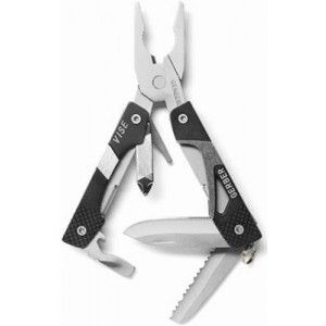 Gerber Knives 31 000021 Multitool, 10 Function Vise Mini Pliers Keychain Tool   Stainless Steel   Black Handles