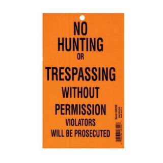 The Hillman Group 4 1/4 in. x 7 in. No Hunting or Trespassing Pad (100 Pack) 840260
