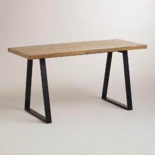Natural Wood and Blackened Metal Colton Mix & Match Desk