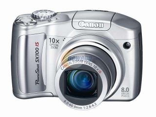 Canon PowerShot SX100 IS Silver 8.0 MP 10X Optical Zoom Digital Camera