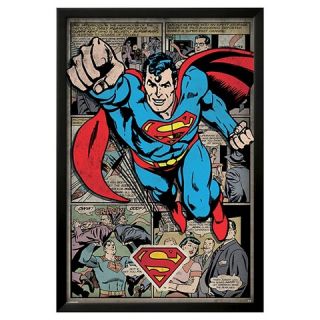 Art Superman Comic Montage Poster