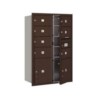 Salsbury Industries 3700 Series 48 in. 13 Door High Unit Bronze Private Front Loading 4C Horizontal Mailbox with 7 MB2 Doors and 2 PL5's 3713D 07ZFP