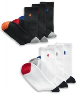 Polo Ralph Lauren Mens Socks, Athletic Crew 6 Pack