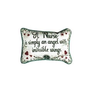Set of 2 A Nurse Is Simply An Angel With Wings Decorative Throw Pillows 9" x 12"
