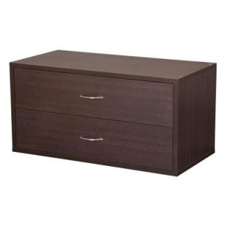 Foremost 30 in. Espresso 2 Drawer Large Cube 327909