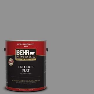 BEHR Premium Plus 1 gal. #N520 4 Cool Ashes Flat Exterior Paint 440001
