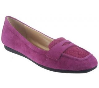 Isaac Mizrahi Live! Suede Loafers with Novelty Trim —