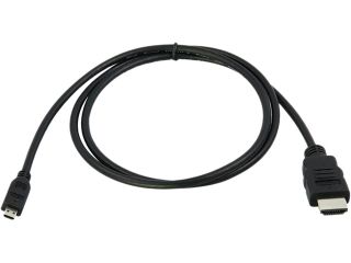Inland 4INL08231 6 ft. Black Micro HDMI A D Cable