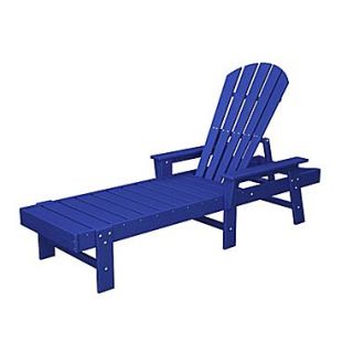 POLYWOOD  Shell Back Chaise Lounge ; Pacific Blue