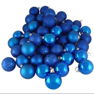 20ct Lavish Blue 4 Finish Shatterproof Christmas Ball Ornaments 2.75" (70mm)