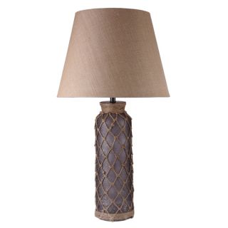 Casa Cortes Rustic Wood and Burlap Handcrafted 26 inch Table Lamps