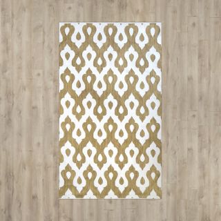 Tahar Tan / White Outdoor Area Rug by Bungalow Rose