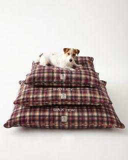 Harry Barker Plaid Dog Bed with Personalized Blanket