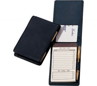 Royce Leather Deluxe Flip Style Note Jotter 710 5   Black Leather