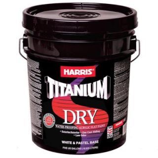 Harris Titanium Dry 5 gal. Flat Acrylic Latex Interior/Exterior Waterproofing Paint 20502