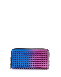 Christian Louboutin Panettone Scarabe Spike Stud Continental Wallet, Rose