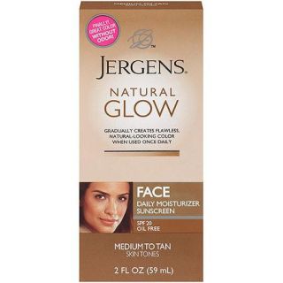 Jergens Natural Glow Healthy Complexion Daily Facial Moisturizer For Medium To Tan Skin Tones, 2 fl oz