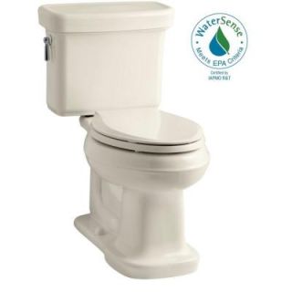 KOHLER Bancroft 2 Piece 1.28 GPF Single Flush Elongated Toilet with AquaPiston Flush Technology in Almond K 3827 47