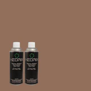 Hedrix 11 oz. Match of 3A29 5 Brown Crisp Flat Custom Spray Paint (2 Pack) F02 3A29 5