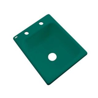 Thermocast Crisfield Drop In Acrylic 17 in. 2 Hole Single Bowl Prep Sink in Verde 26242