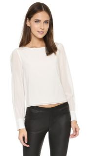 alice + olivia Bey Lace Detail Blouse