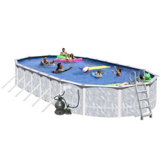 Heritage Pools Oval 52 Deep Tango Above Ground Complete Deluxe Pool