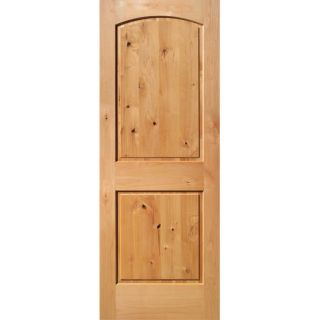 ReliaBilt 2 Panel Round Top Knotty Alder Slab Interior Door (Common: 32 in x 80 in; Actual: 32 in x 80 in)