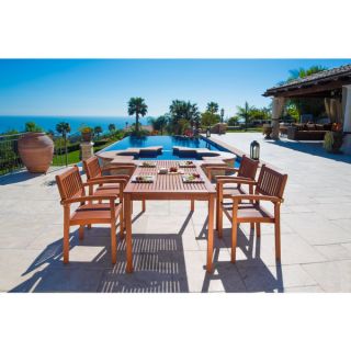 Malibu Eco Friendly 5 piece Outdoor Dining Set with Stacking Dining