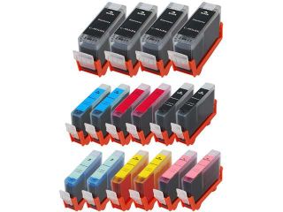 Green Project Compatible Ink Cartridge Replacement for Canon (4pc. BCI3eBKR , 2pc. BCI3eC/6CR , 2pc. BCI3eM/6MR , 2pc. BCI3ePBK/6PBKR , 2pc. BCI3ePC/6PCR , 2pc. BCI3ePM/6PMR , 2 pc. BCI3eY/6YR) 16 Pac