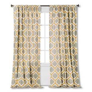 Threshold™ Linen Look Fretwork Curtain Panel