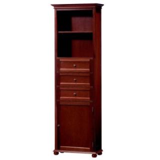 Home Decorators Collection Hampton Bay 22 in. W Linen Cabinet in Hazel Brown DISCONTINUED 3987020830