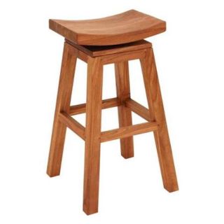 Barstool in Glossy Brown Finish