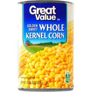 Great Value Golden Sweet Whole Kernel Corn, 15.25 oz