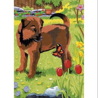 Mini Color Pencil By Number Kit 5"X7" Puppy & Butterfly