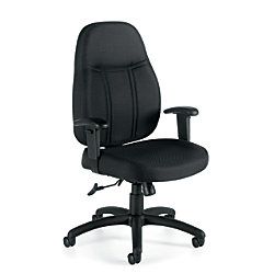 Offices To Go Tilter Chair With Arms 42 12 H x 25 12 W x 26 12 D Black