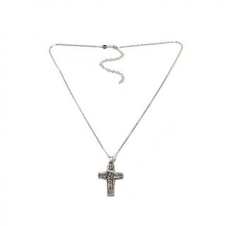 Michael Anthony Jewelry® Sterling Silver Papal Cross Pendant with 17" Chain   7803585